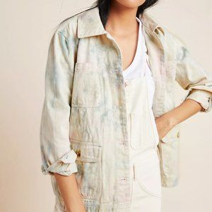 Anthropologie Pastel Tie-Dye Utility Jacket XS